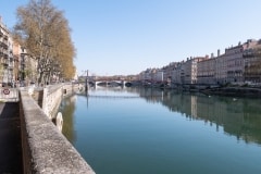 Vue sur la Saône depuis le quai Fulchiron (4 avril, 11h30)